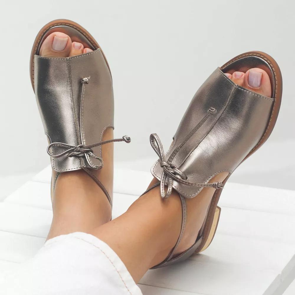 Lilliana Adjustable Strap Leather Sandals