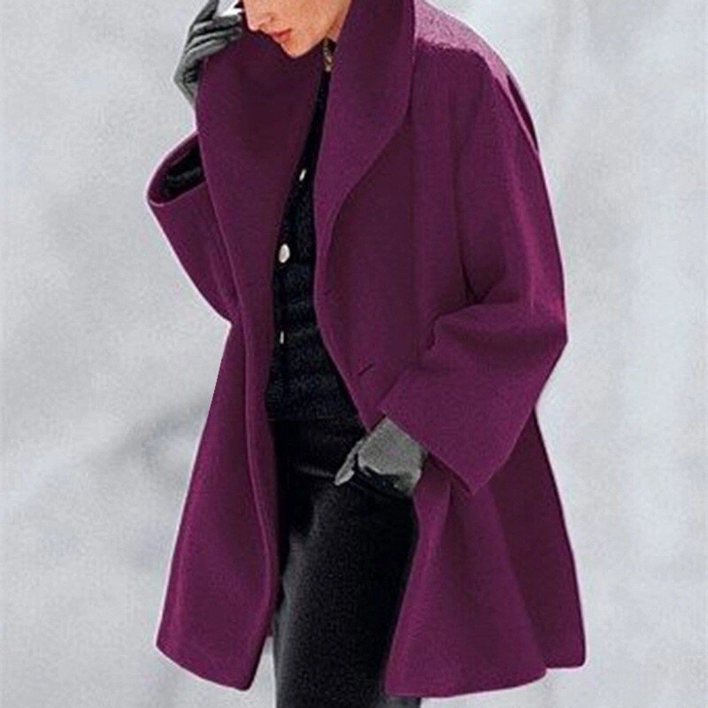 Belted Wool Coat With Wide Collar
