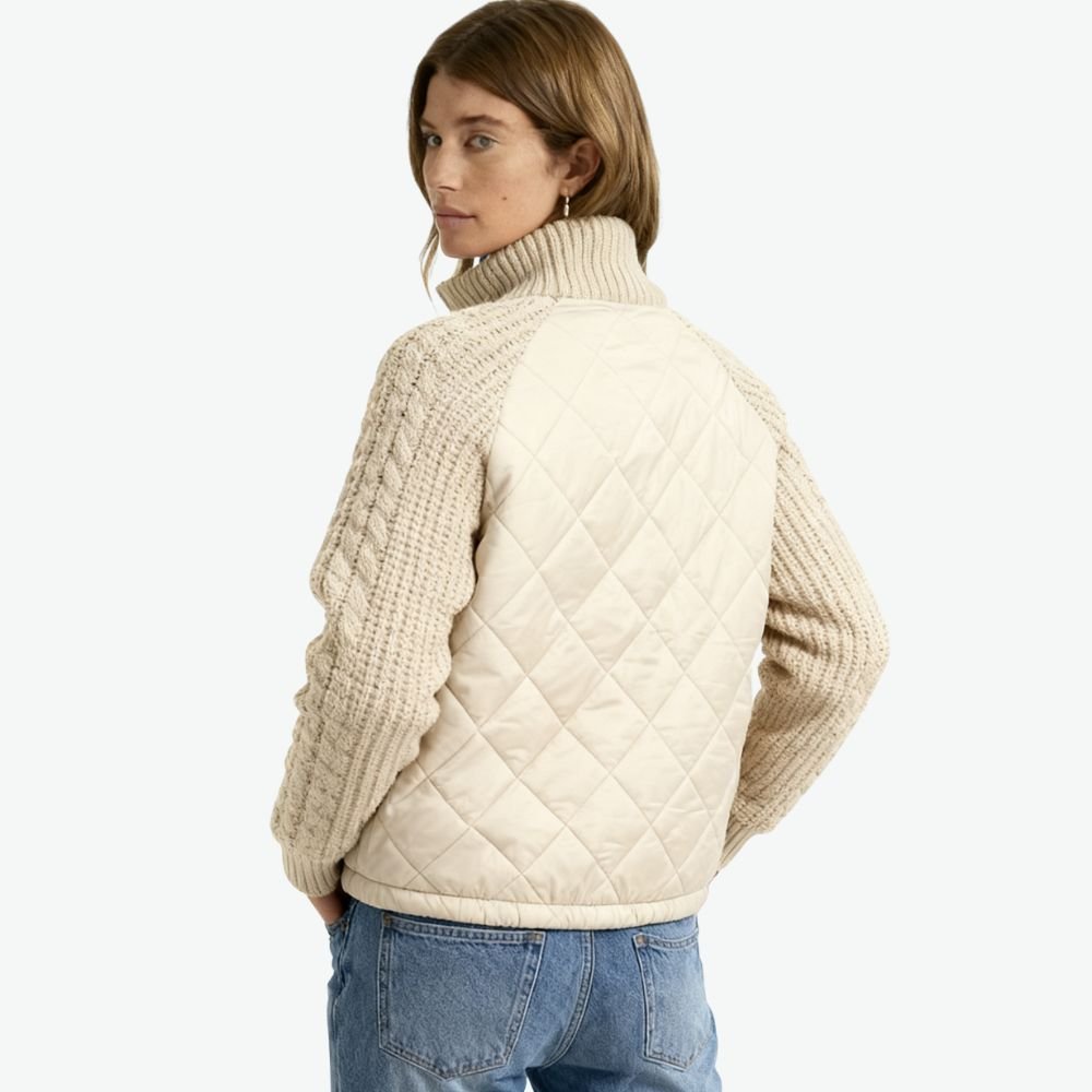 Nala Quilted Cable-Knit Sleeve Hybrid Jacket