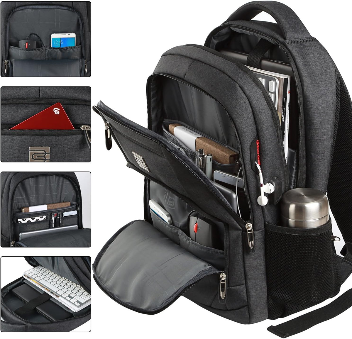 Water-Resistant Anti-Theft Slim Laptop Backpack