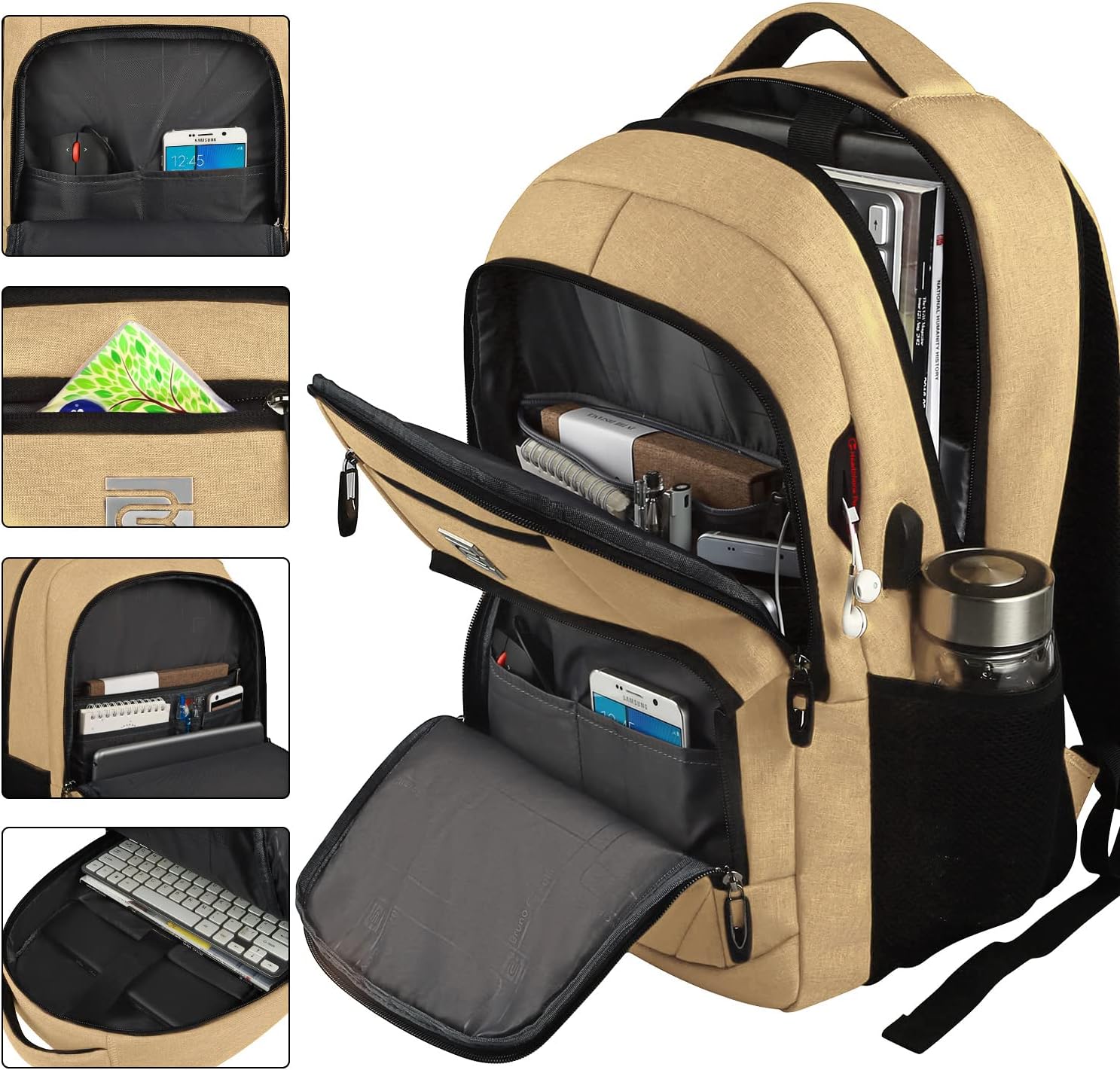 Water-Resistant Anti-Theft Slim Laptop Backpack