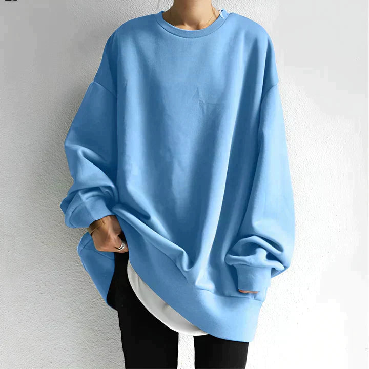 Leanne Oversized Tunic Crew Neck Sweater