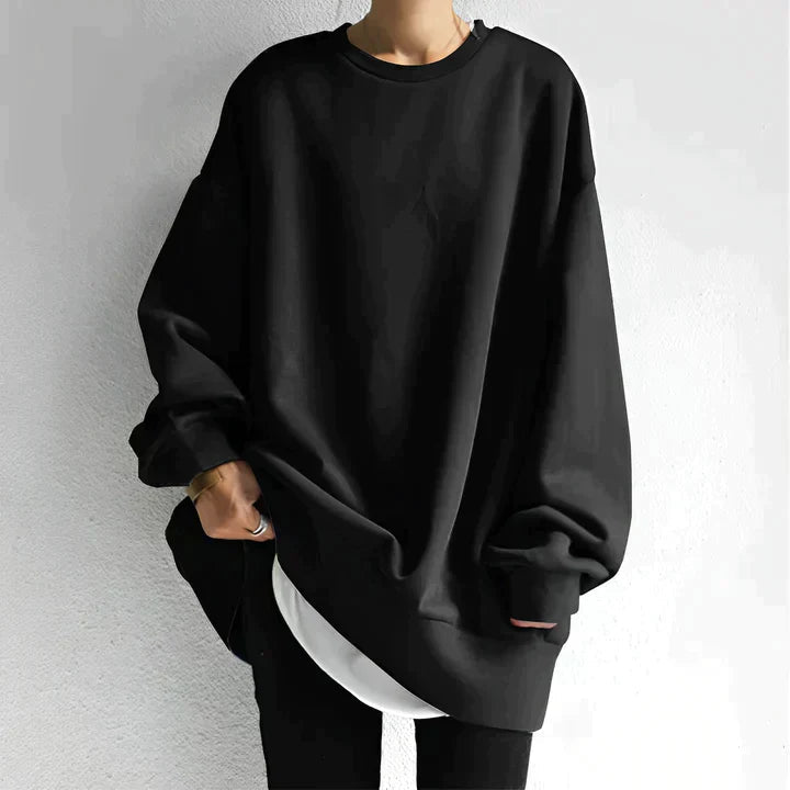 Leanne Oversized Tunic Crew Neck Sweater