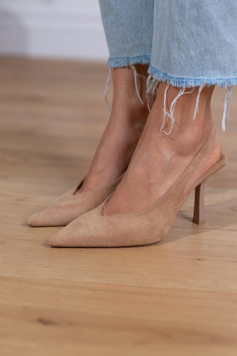 Lena Pointed Toe Slingback Orthopedic Heels