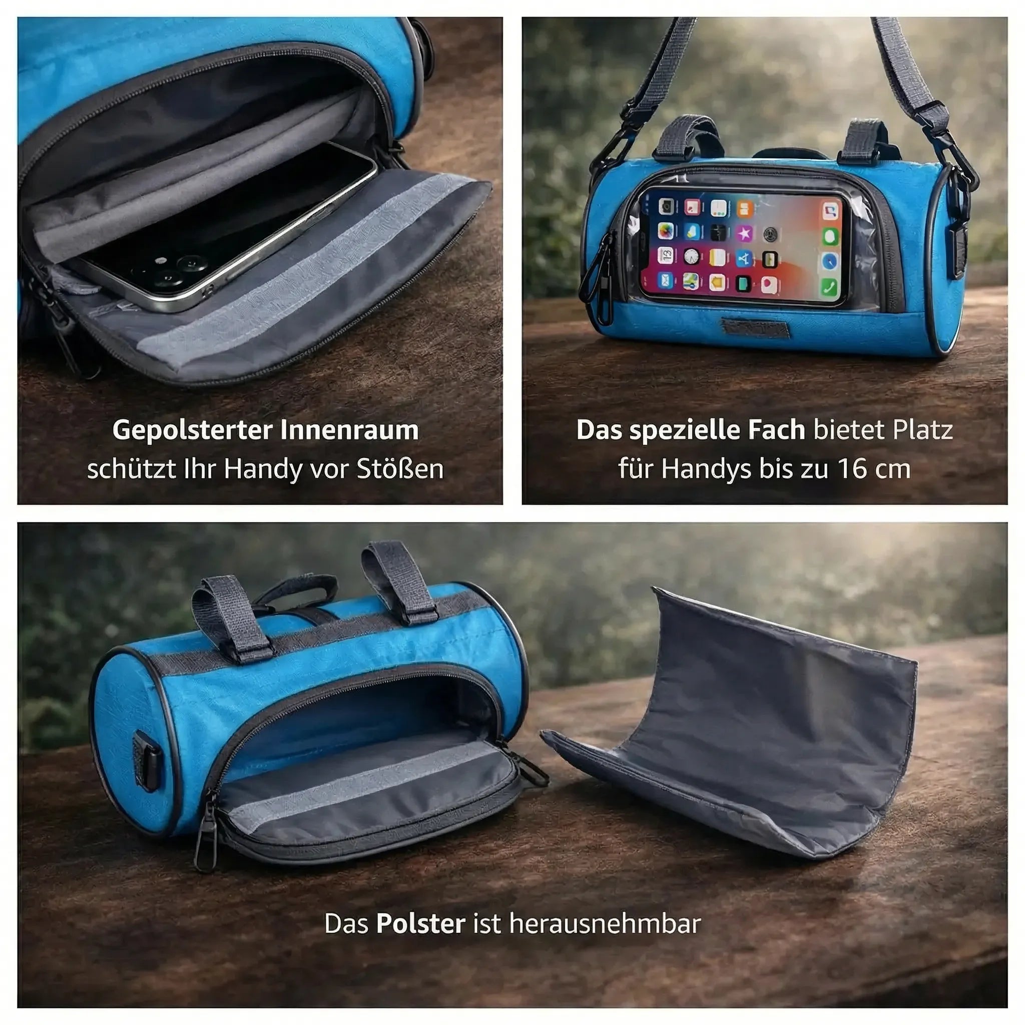 Waterproof Handlebar Bike Bag with Touchscreen Window