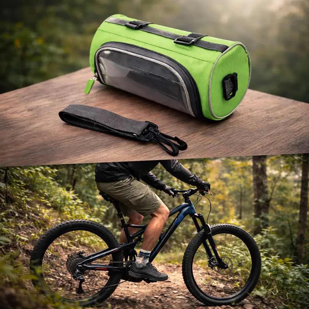 Waterproof Handlebar Bike Bag with Touchscreen Window