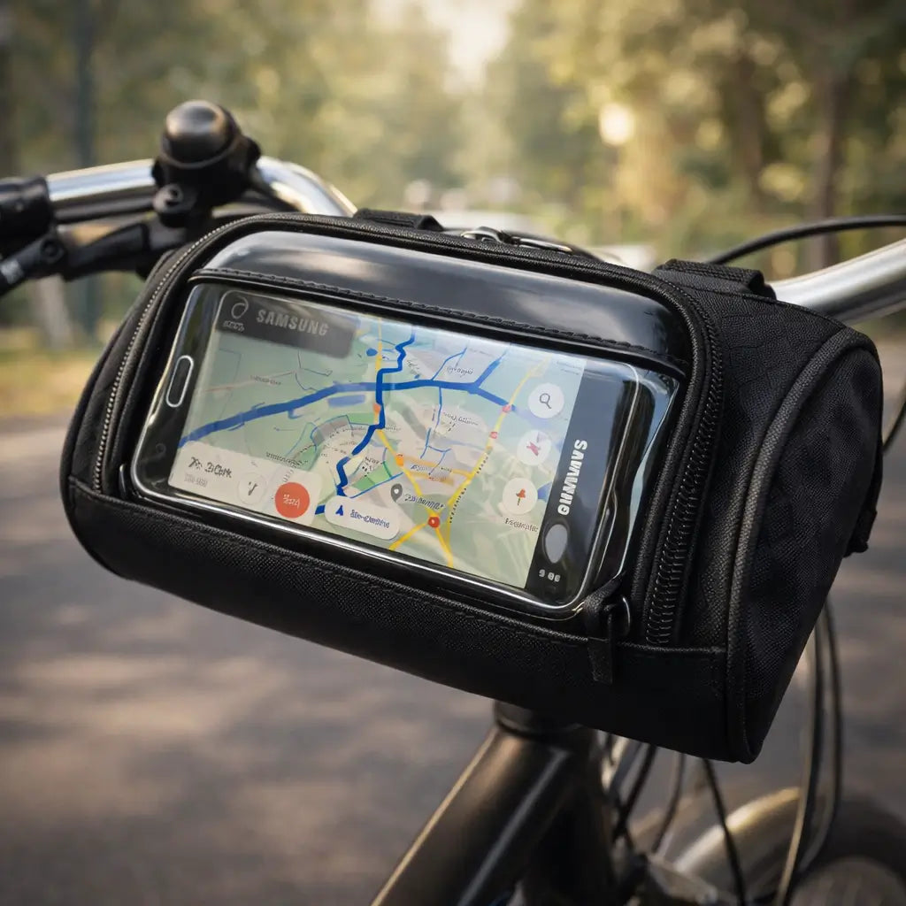 Waterproof Handlebar Bike Bag with Touchscreen Window