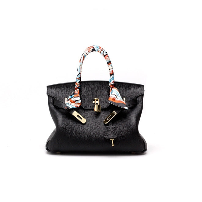 Leather Structured Shoulder Handbag