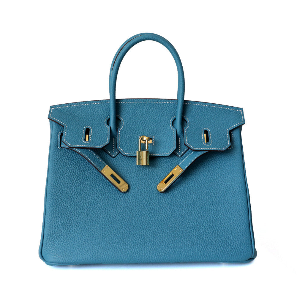 Leather Structured Shoulder Handbag