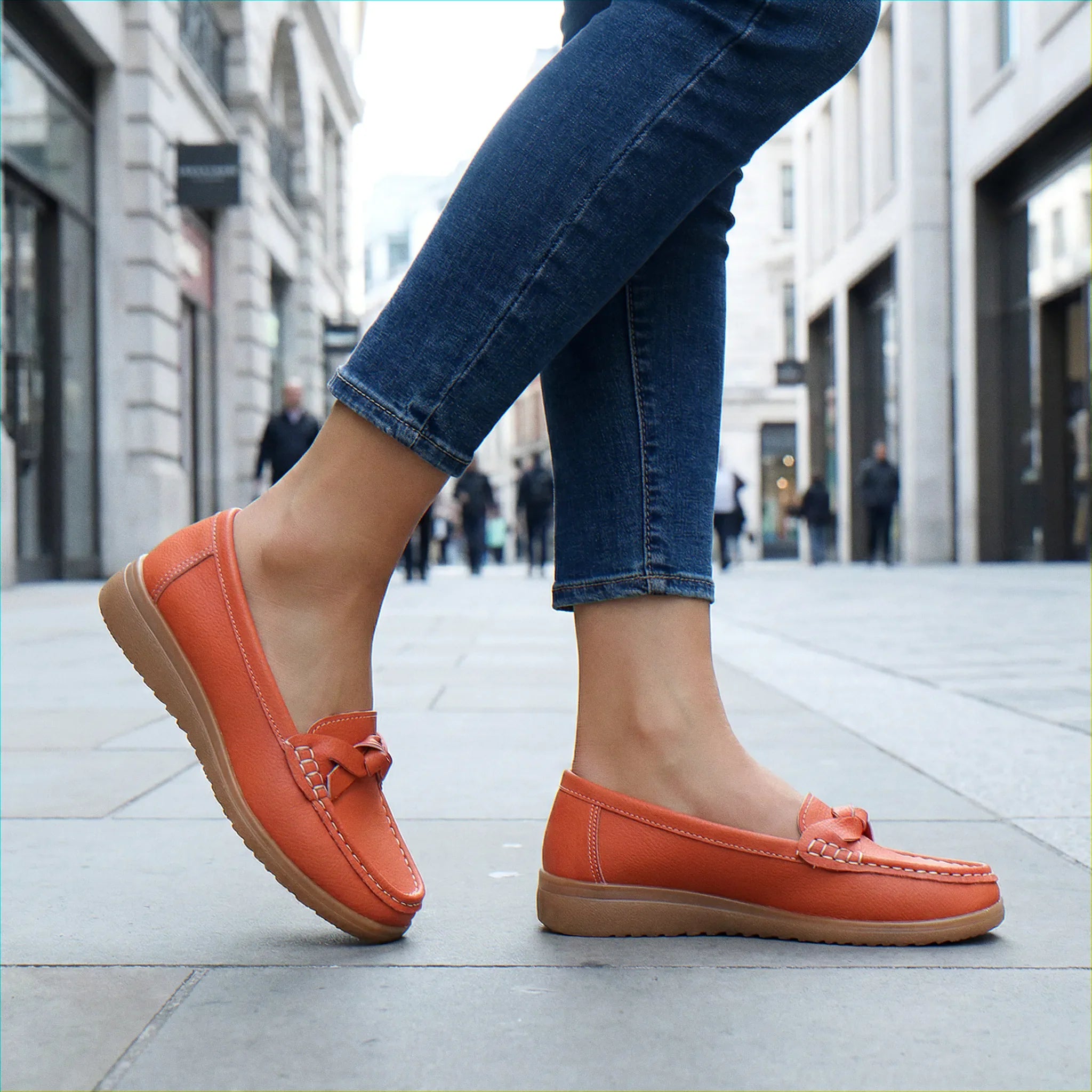 Women's Wide Fit Orthopedic Loafers | Slip-On Arch Support