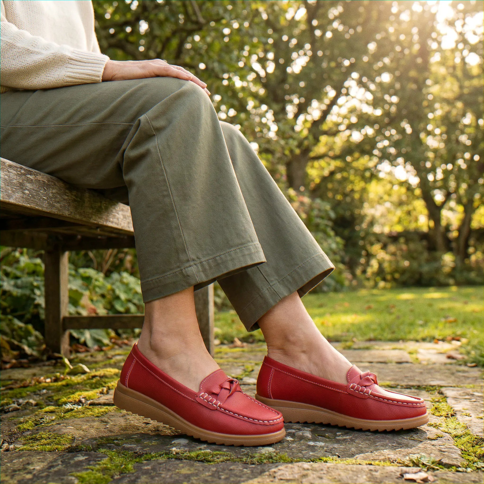 Women's Wide Fit Orthopedic Loafers | Slip-On Arch Support