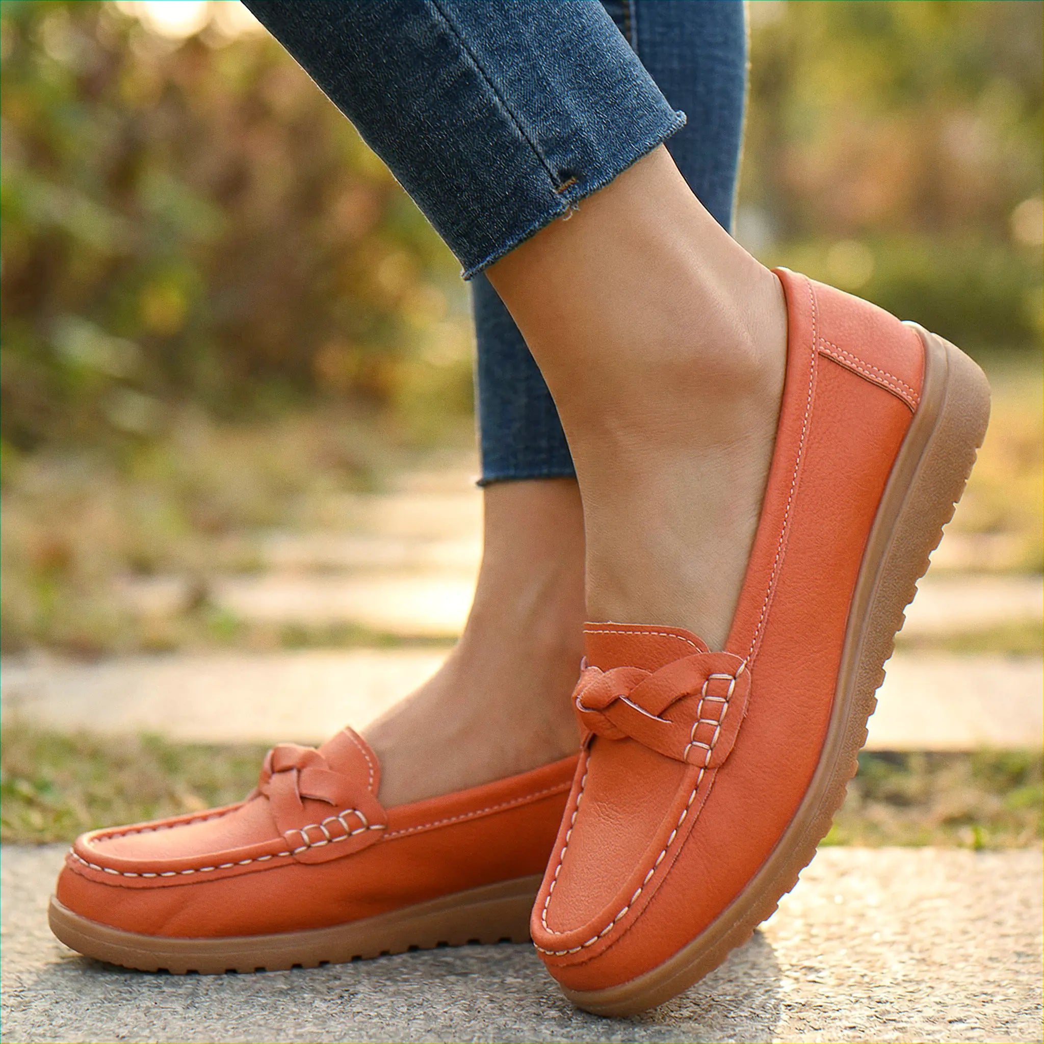 Women's Wide Fit Orthopedic Loafers | Slip-On Arch Support