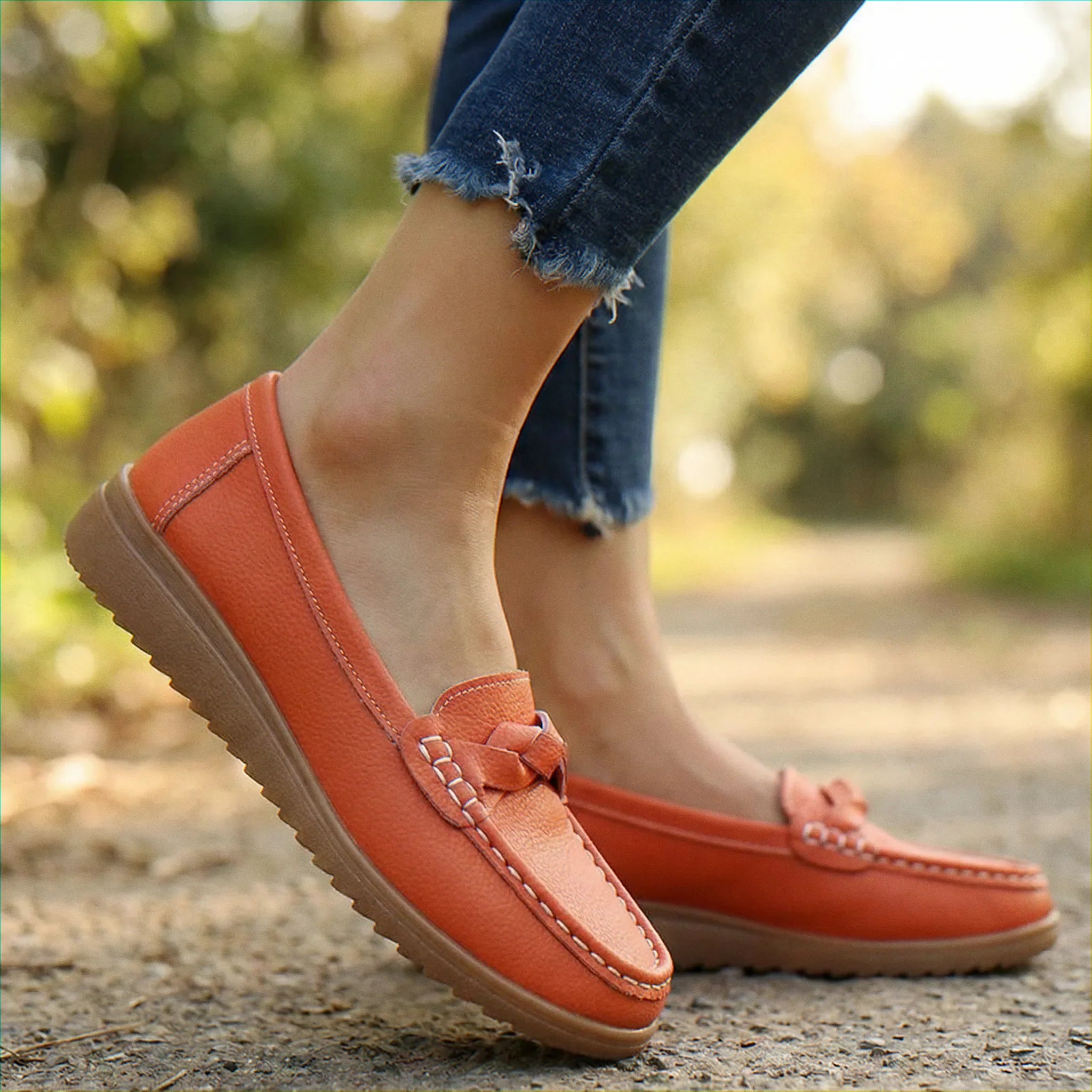Women's Wide Fit Orthopedic Loafers | Slip-On Arch Support
