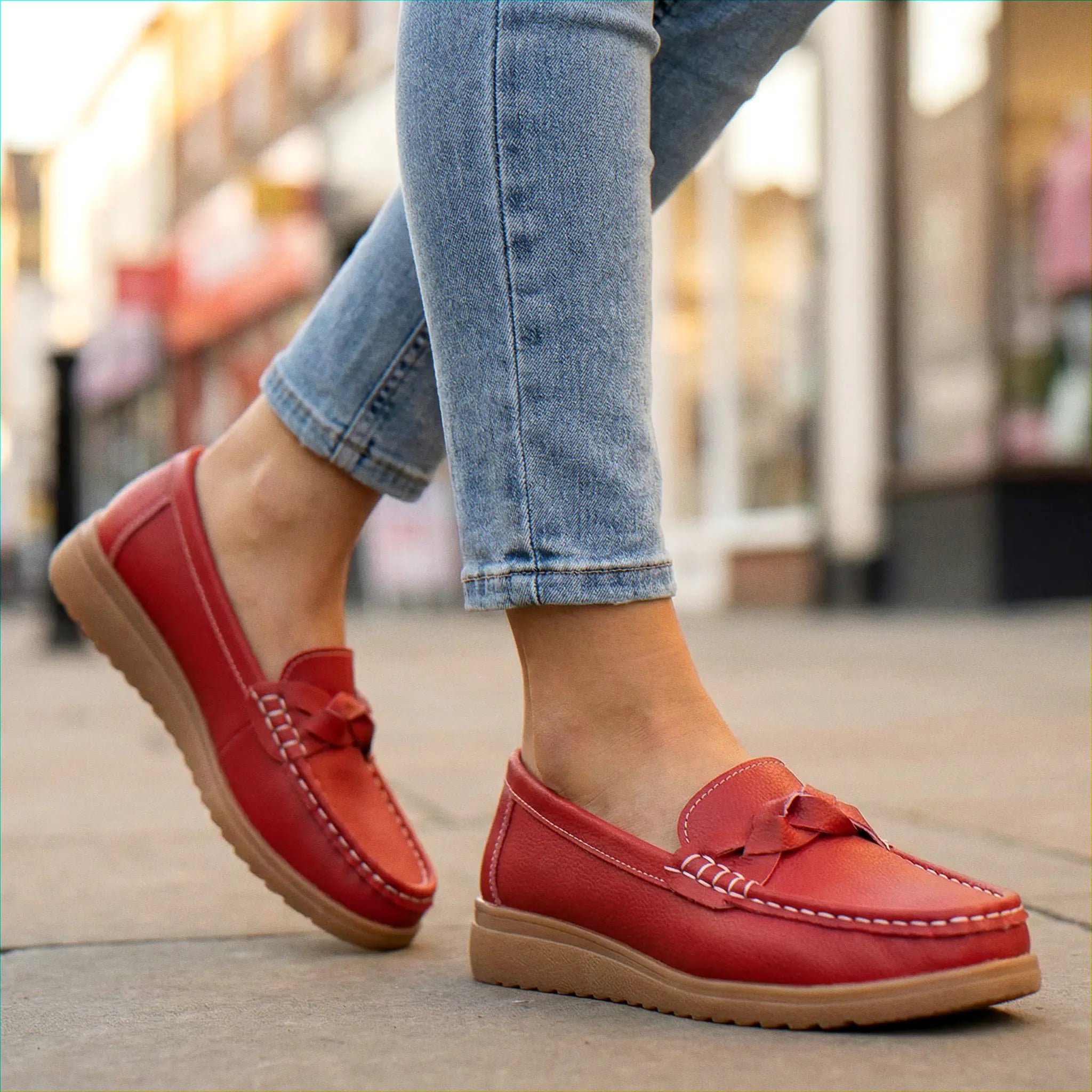 Women's Wide Fit Orthopedic Loafers | Slip-On Arch Support