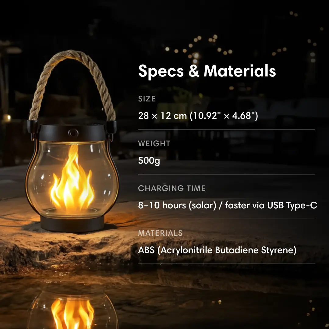 Lumora Solar Flame Lantern