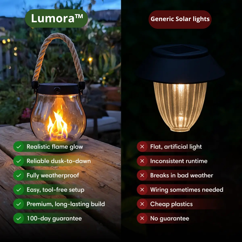 Lumora Solar Flame Lantern