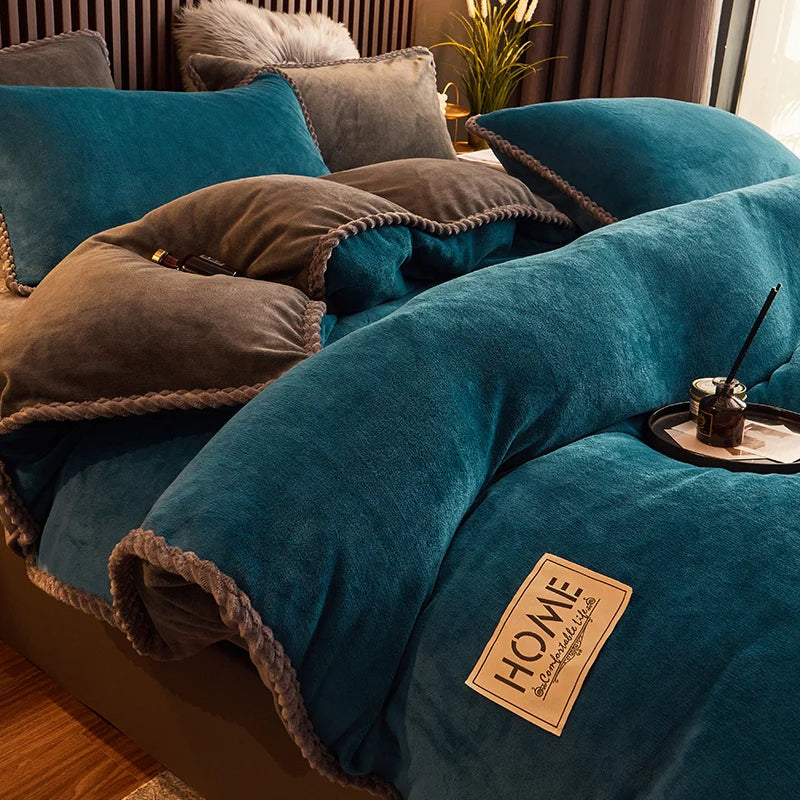 Cozy Velvet Fleece Duvet Cover Set
