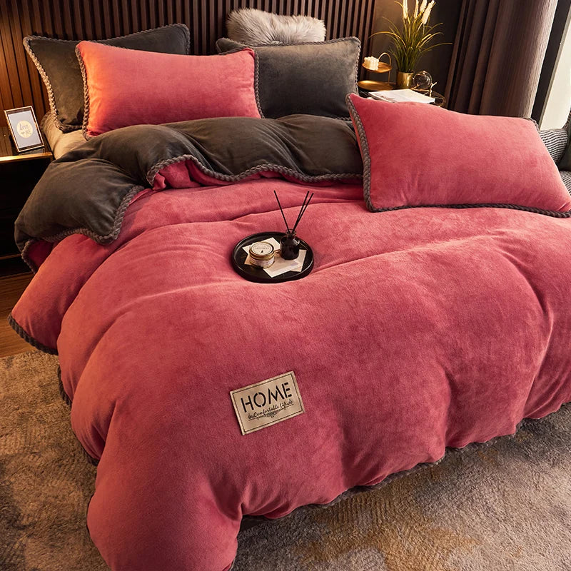 Cozy Velvet Fleece Duvet Cover Set