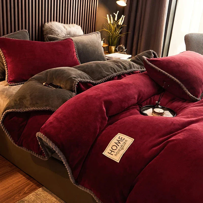 Cozy Velvet Fleece Duvet Cover Set