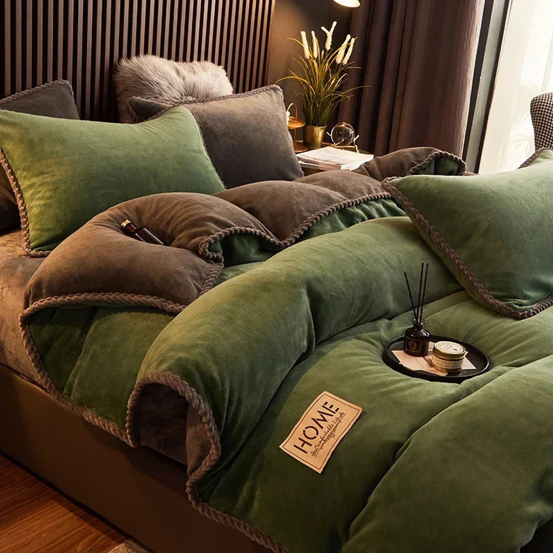 Cozy Velvet Fleece Duvet Cover Set