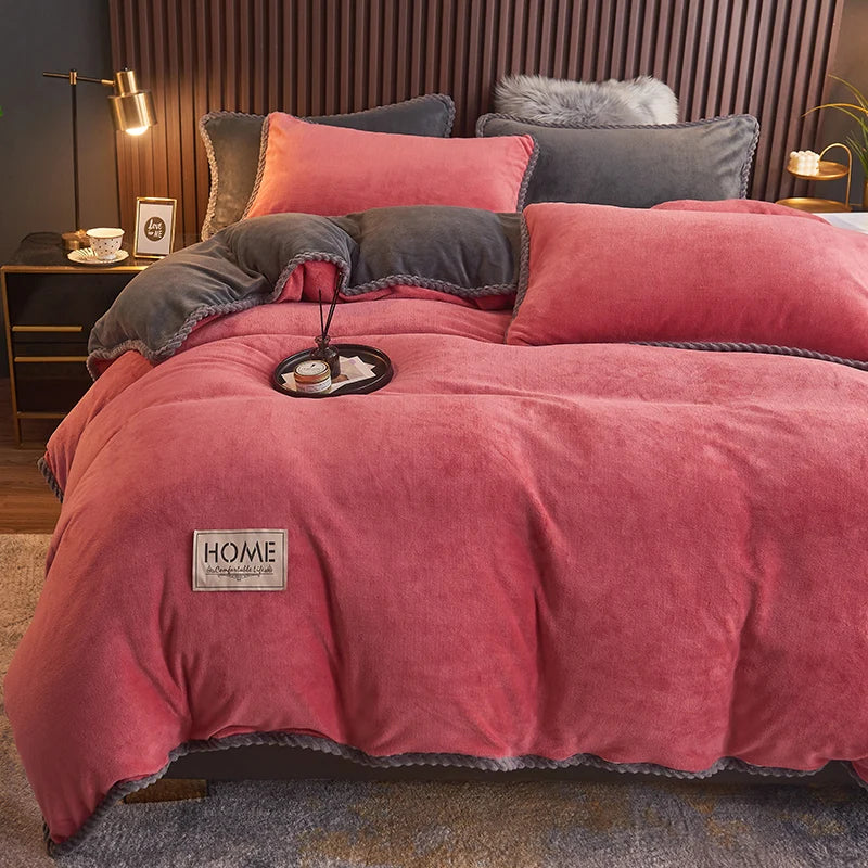 Cozy Velvet Fleece Duvet Cover Set