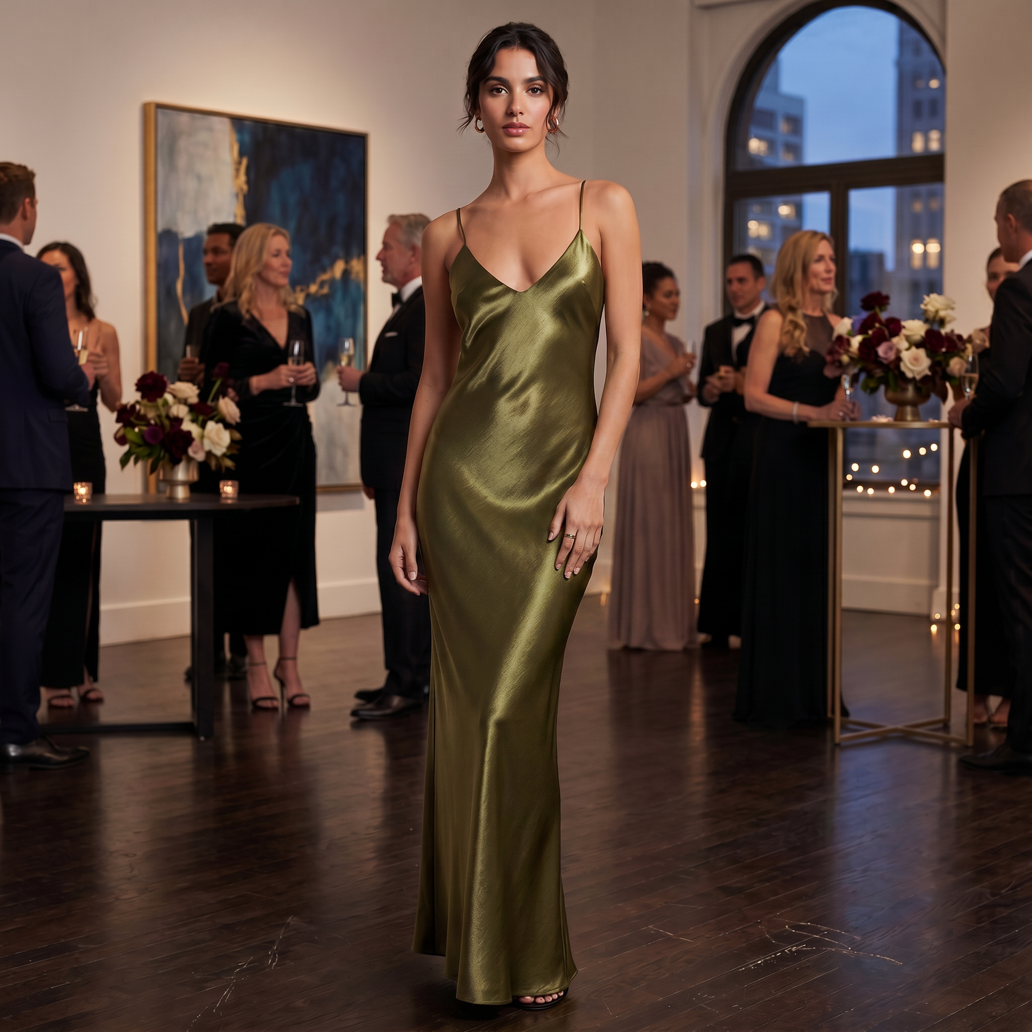 Silky Satin Slip Dress For Women