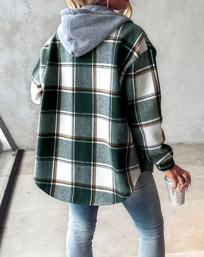 Printed Drawstring Hoodie With Kangaroo Pocket