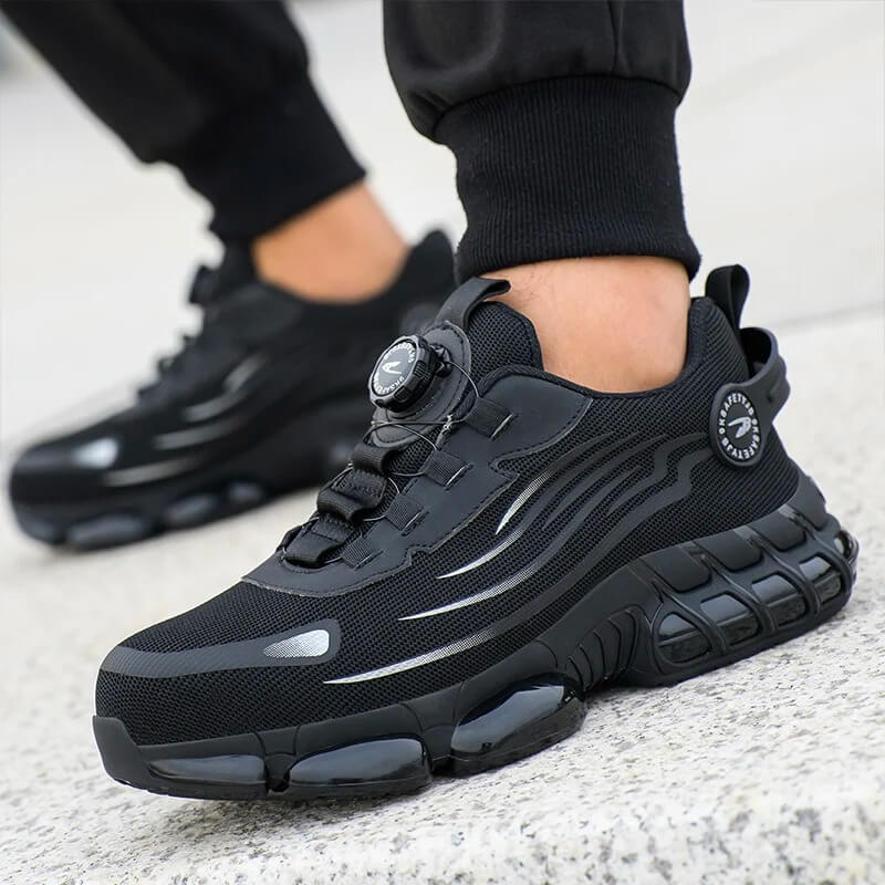 Steel Toe Safety Sneakers With Twist Lock Closure