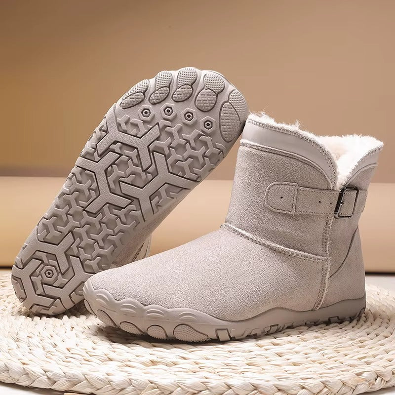 Warm Fleece-Lined Winter Barefoot Boots