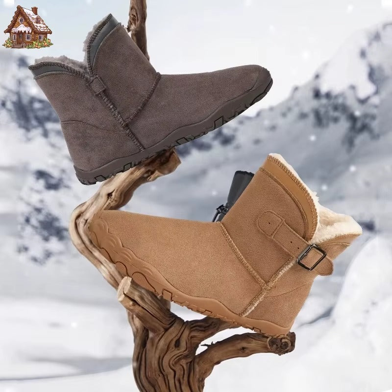 Warm Fleece-Lined Winter Barefoot Boots