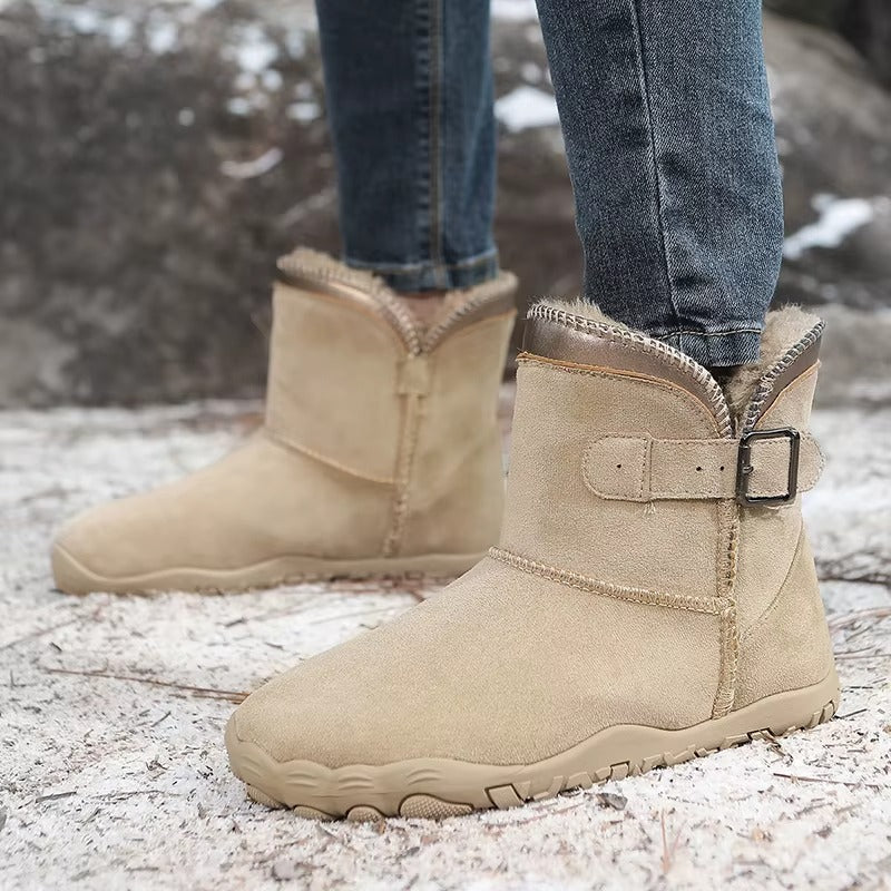 Warm Fleece-Lined Winter Barefoot Boots