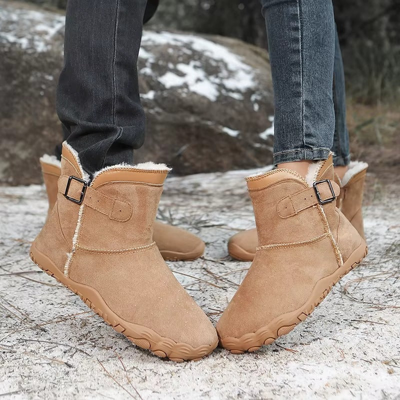Warm Fleece-Lined Winter Barefoot Boots