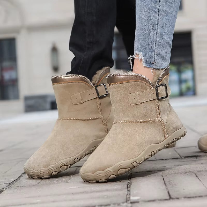 Warm Fleece-Lined Winter Barefoot Boots