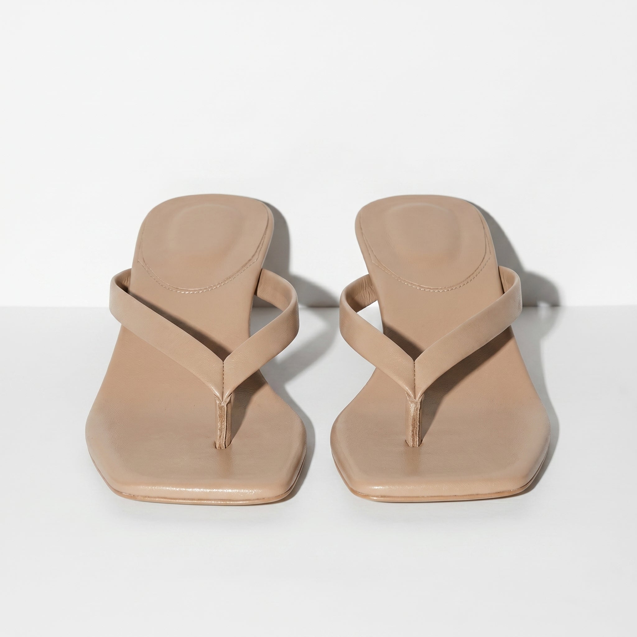 Megan Minimalist Thong Kitten Heel Sandals
