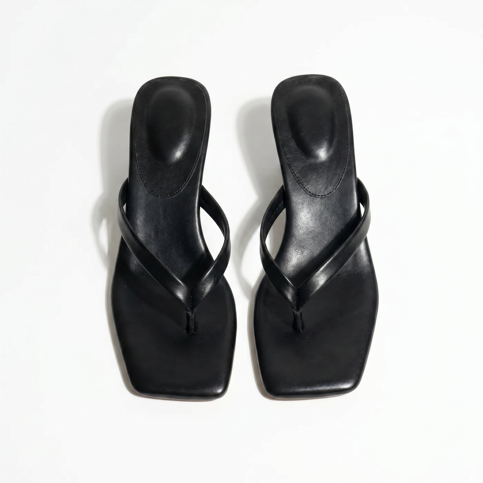 Megan Minimalist Thong Kitten Heel Sandals