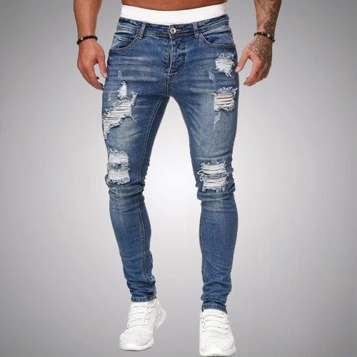 Distressed Skinny Fit Ripped Jeans