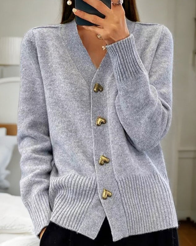 Michaela V-Neck Button-Front Cardigan