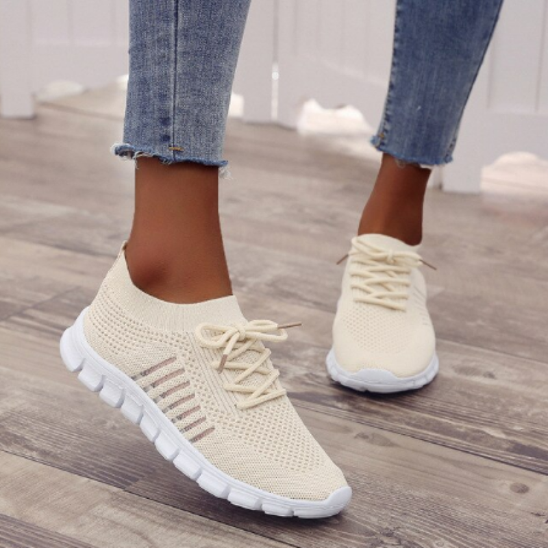 Women's Knit Sneaker with Segmented Rubber Sole