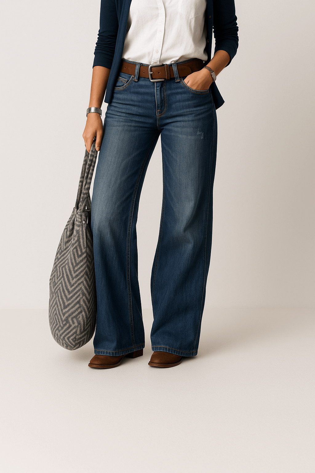 Wide Leg Relaxed Fit Denim Jeans