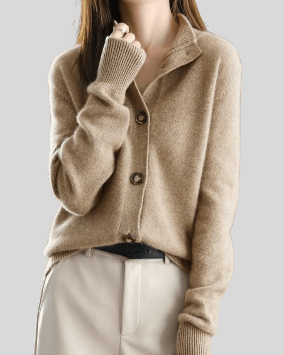 Button-Down Collared Cardigan Sweater