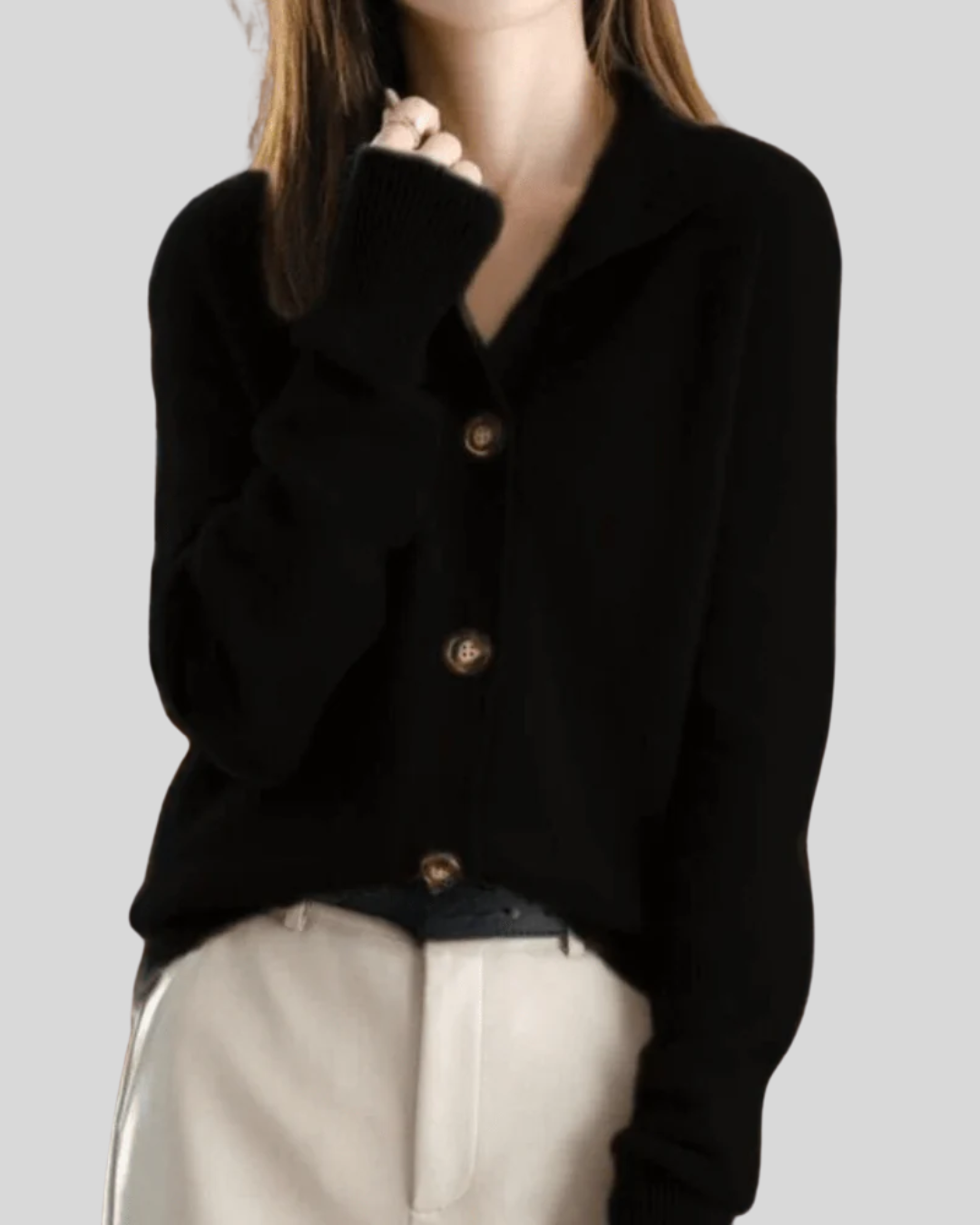 Button-Down Collared Cardigan Sweater