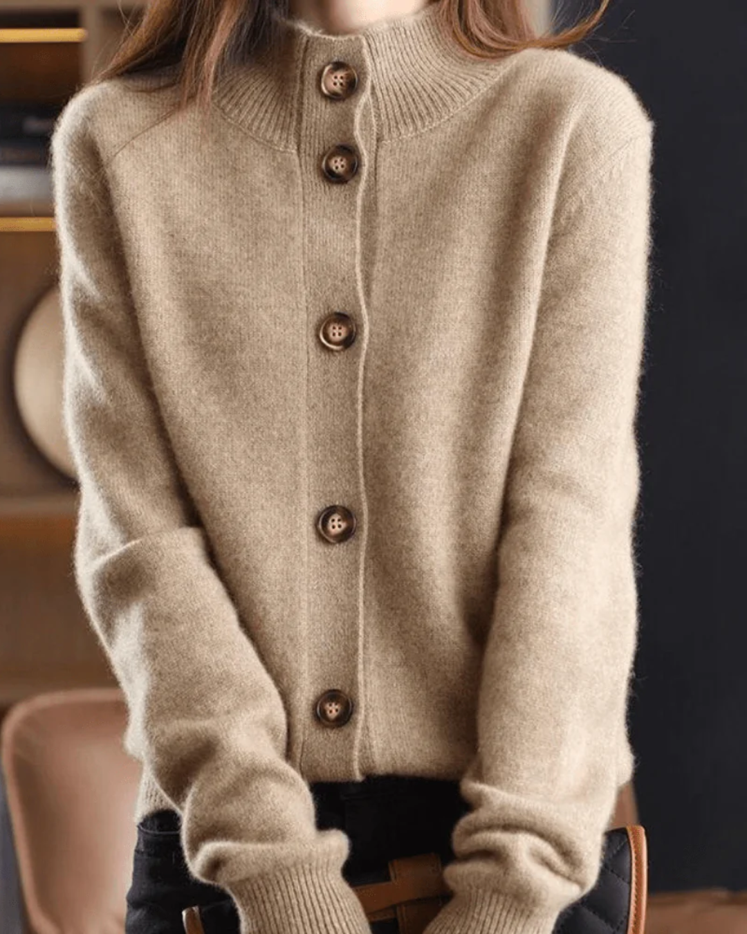 Button-Down Collared Cardigan Sweater