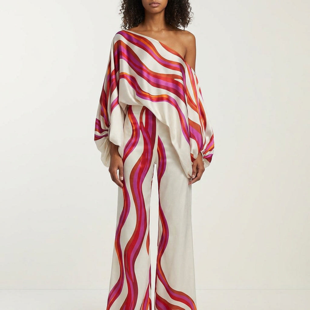 Women's Off-Shoulder Summer Two-Piece Set