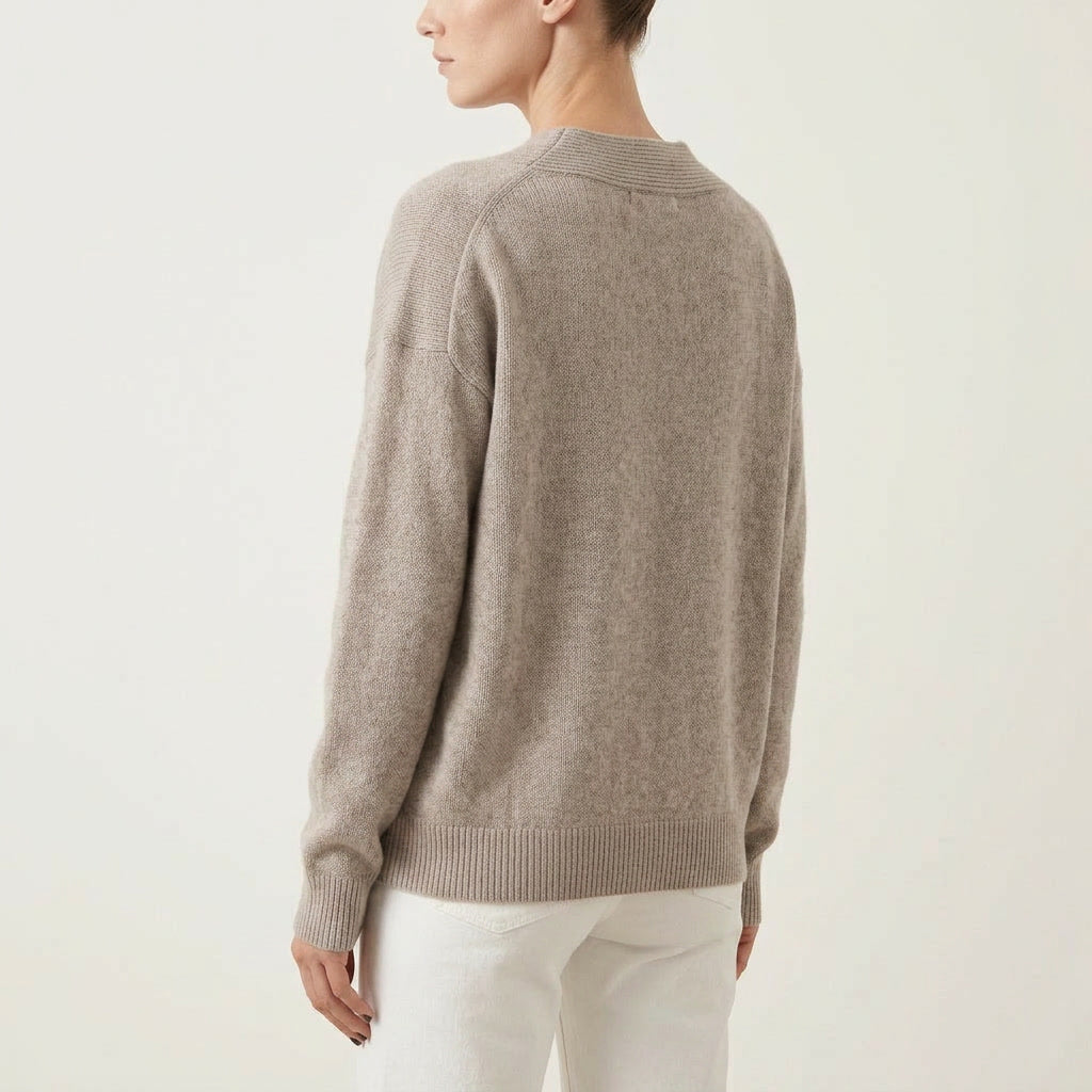 V-Neck Knit Jumper in Relaxed Fit