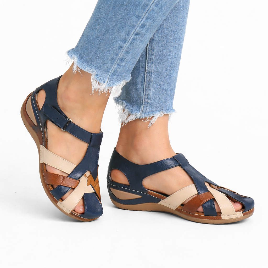 Women's Leather Orthopedic Wedge Sandals