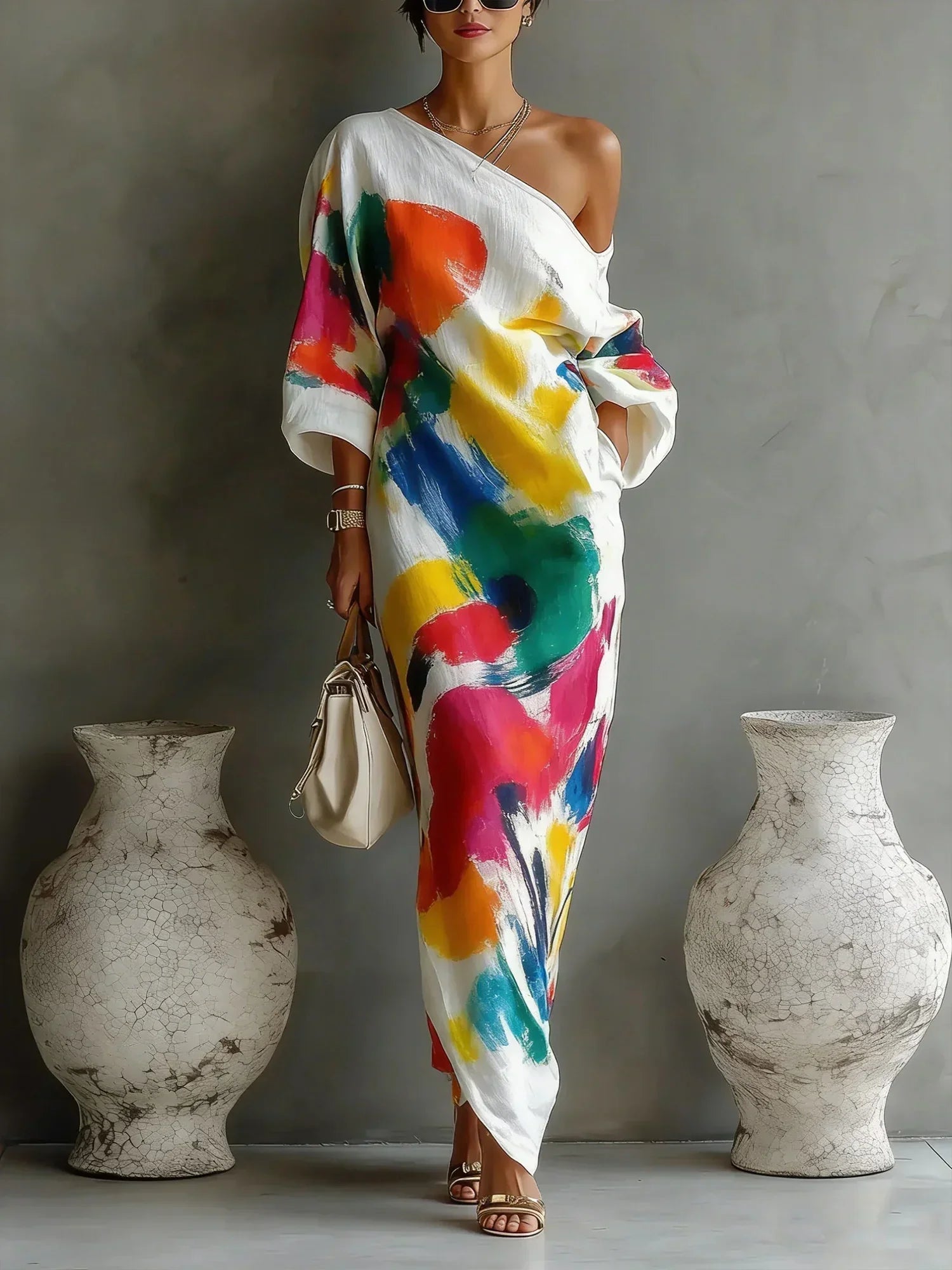 Grace Sullivan Abstract Print Maxi Dress