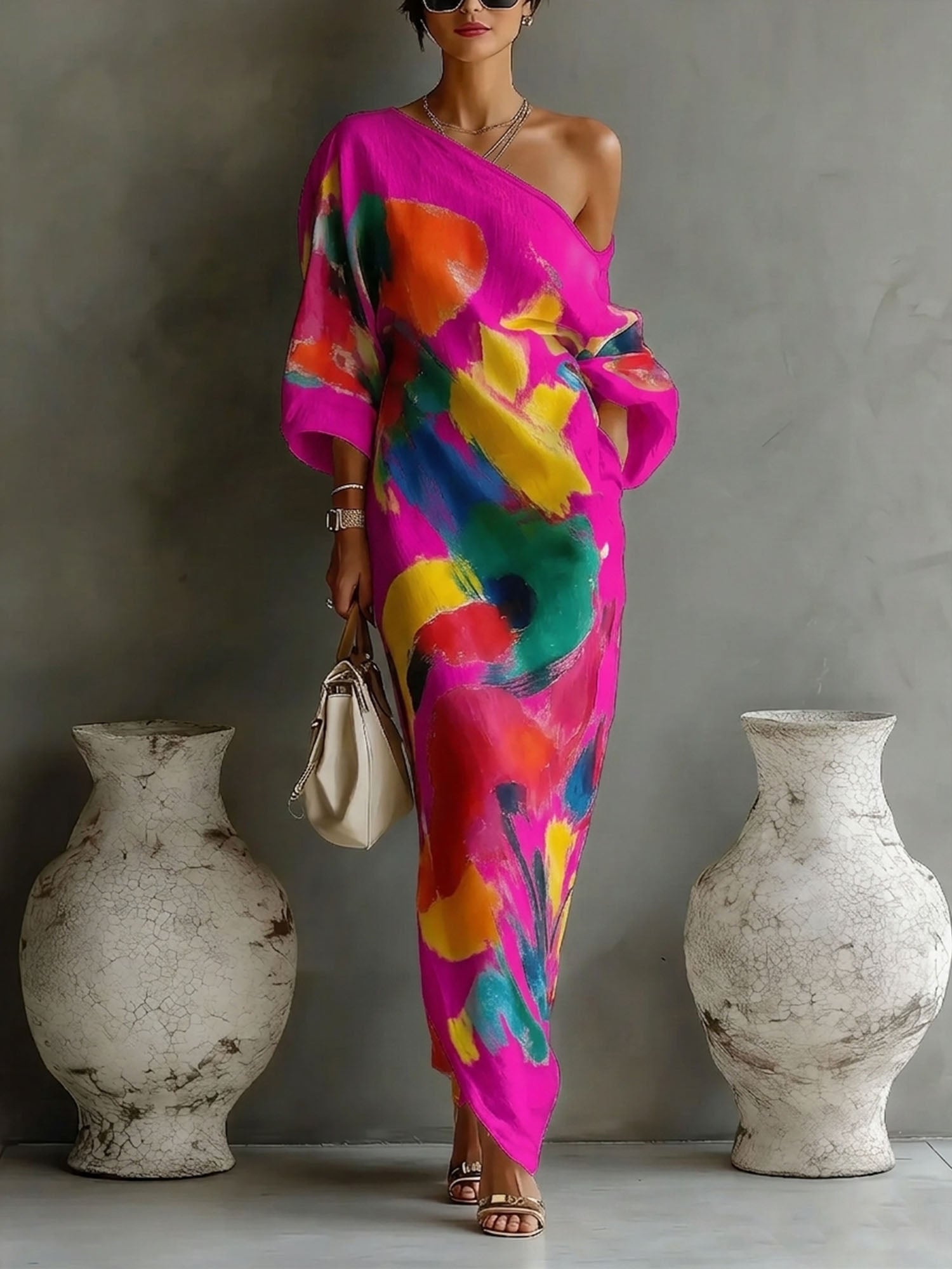 Grace Sullivan Abstract Print Maxi Dress