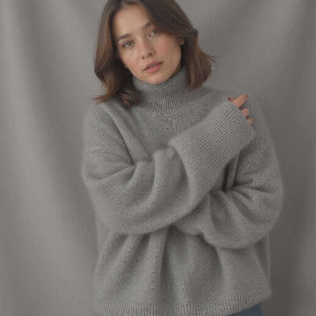 Women's Oversized Turtleneck Sweater