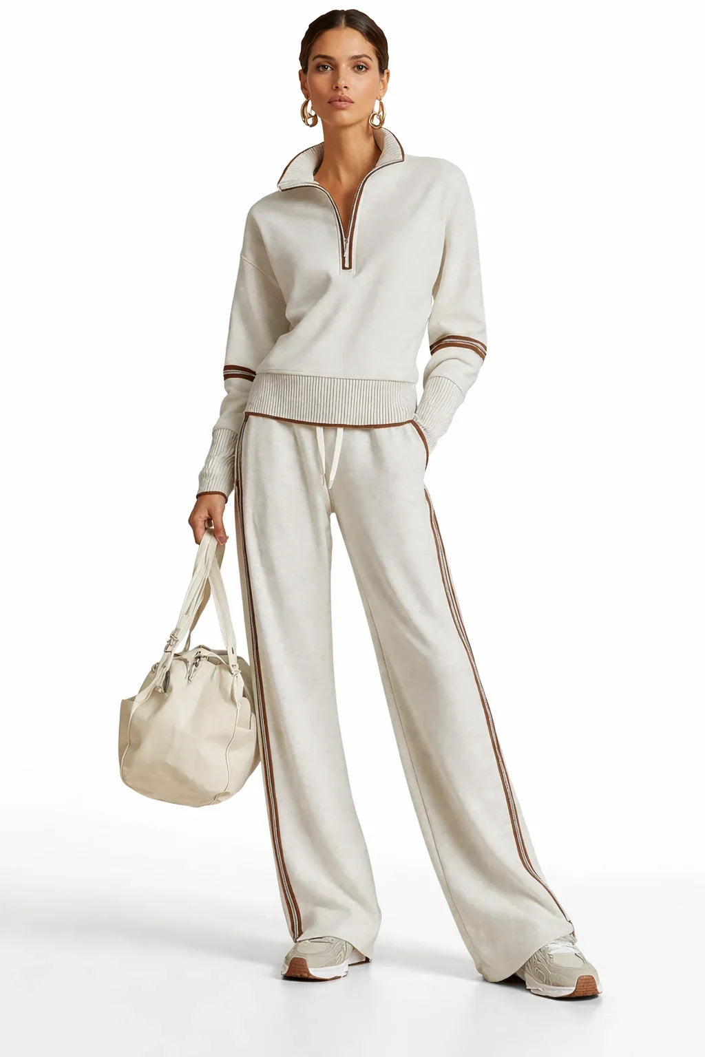 Ovia Soft-Touch Wide-Leg Two-Piece Set