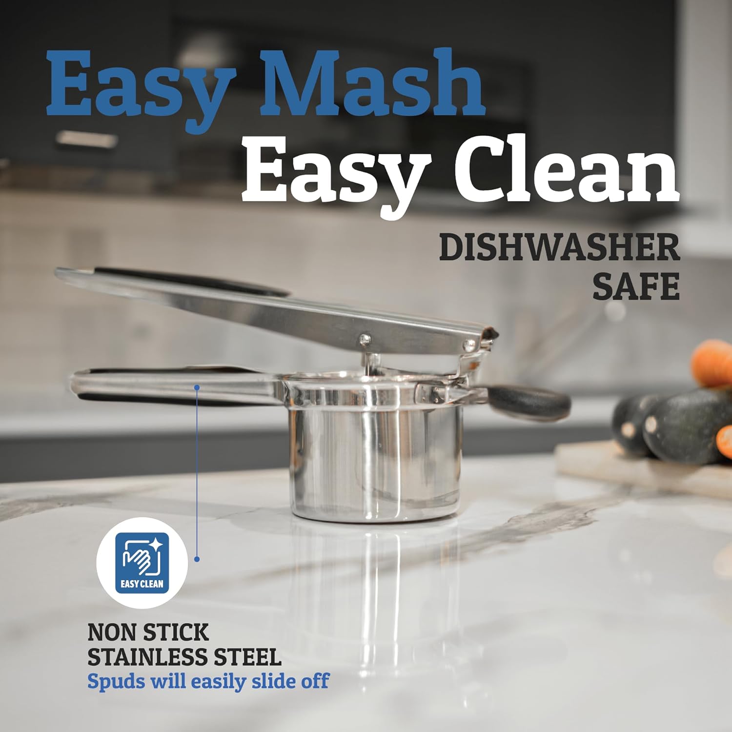 Heavy-Duty Stainless Steel Potato Masher Tool